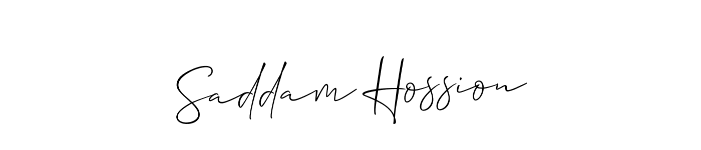 Allison_Script is a professional signature style that is perfect for those who want to add a touch of class to their signature. It is also a great choice for those who want to make their signature more unique. Get Saddam Hossion name to fancy signature for free. Saddam Hossion signature style 2 images and pictures png
