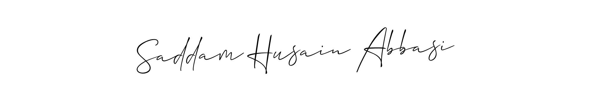 Saddam Husain Abbasi stylish signature style. Best Handwritten Sign (Allison_Script) for my name. Handwritten Signature Collection Ideas for my name Saddam Husain Abbasi. Saddam Husain Abbasi signature style 2 images and pictures png