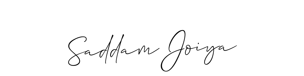 Use a signature maker to create a handwritten signature online. With this signature software, you can design (Allison_Script) your own signature for name Saddam Joiya. Saddam Joiya signature style 2 images and pictures png