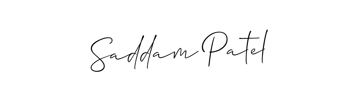 You should practise on your own different ways (Allison_Script) to write your name (Saddam Patel) in signature. don't let someone else do it for you. Saddam Patel signature style 2 images and pictures png