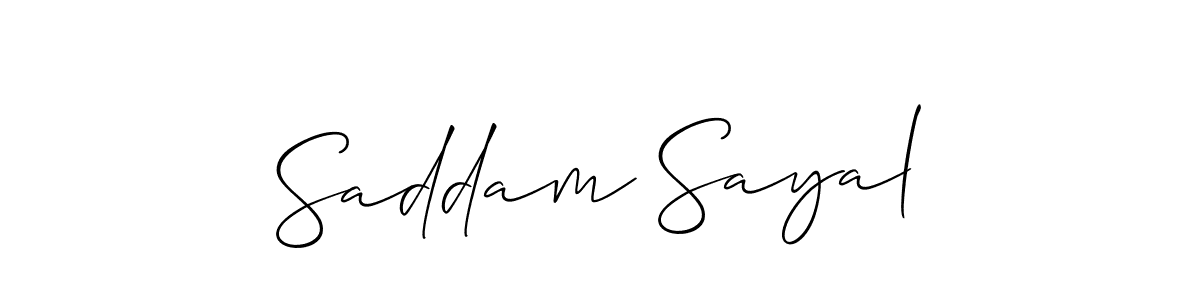 Check out images of Autograph of Saddam Sayal name. Actor Saddam Sayal Signature Style. Allison_Script is a professional sign style online. Saddam Sayal signature style 2 images and pictures png