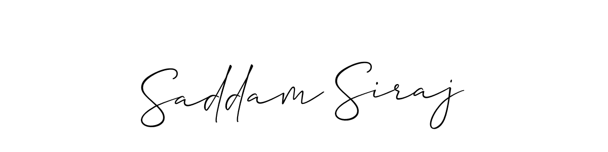 Allison_Script is a professional signature style that is perfect for those who want to add a touch of class to their signature. It is also a great choice for those who want to make their signature more unique. Get Saddam Siraj name to fancy signature for free. Saddam Siraj signature style 2 images and pictures png