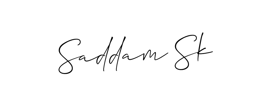 Create a beautiful signature design for name Saddam Sk. With this signature (Allison_Script) fonts, you can make a handwritten signature for free. Saddam Sk signature style 2 images and pictures png