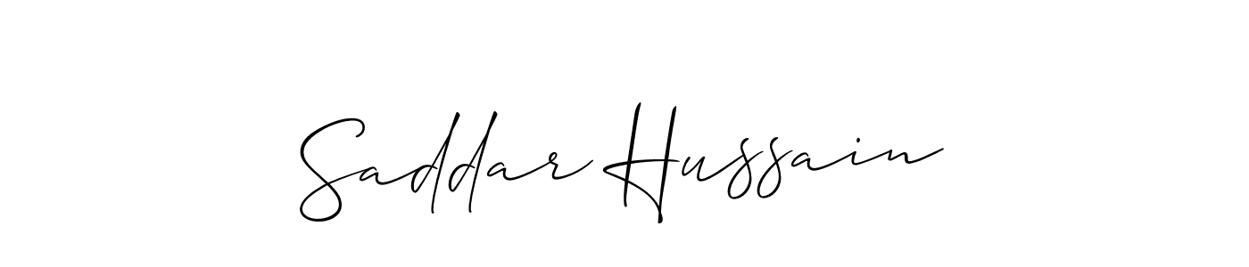 You should practise on your own different ways (Allison_Script) to write your name (Saddar Hussain) in signature. don't let someone else do it for you. Saddar Hussain signature style 2 images and pictures png