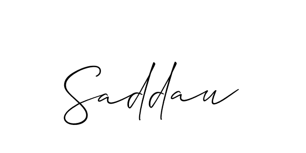 Make a beautiful signature design for name Saddau. With this signature (Allison_Script) style, you can create a handwritten signature for free. Saddau signature style 2 images and pictures png