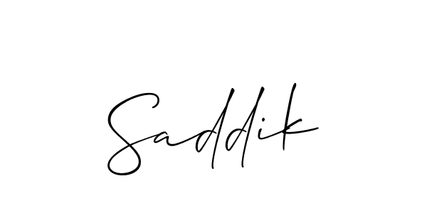 Also we have Saddik name is the best signature style. Create professional handwritten signature collection using Allison_Script autograph style. Saddik signature style 2 images and pictures png