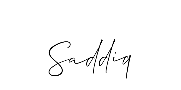 The best way (Allison_Script) to make a short signature is to pick only two or three words in your name. The name Saddiq include a total of six letters. For converting this name. Saddiq signature style 2 images and pictures png
