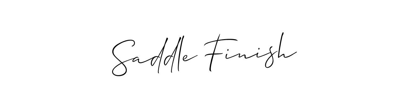 Make a beautiful signature design for name Saddle Finish. With this signature (Allison_Script) style, you can create a handwritten signature for free. Saddle Finish signature style 2 images and pictures png