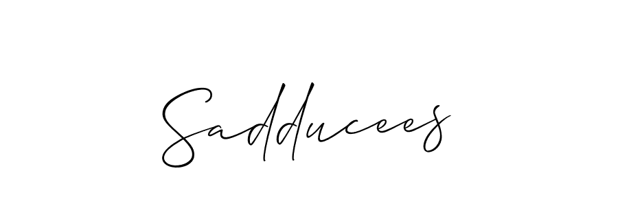if you are searching for the best signature style for your name Sadducees. so please give up your signature search. here we have designed multiple signature styles  using Allison_Script. Sadducees signature style 2 images and pictures png