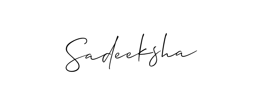if you are searching for the best signature style for your name Sadeeksha. so please give up your signature search. here we have designed multiple signature styles  using Allison_Script. Sadeeksha signature style 2 images and pictures png