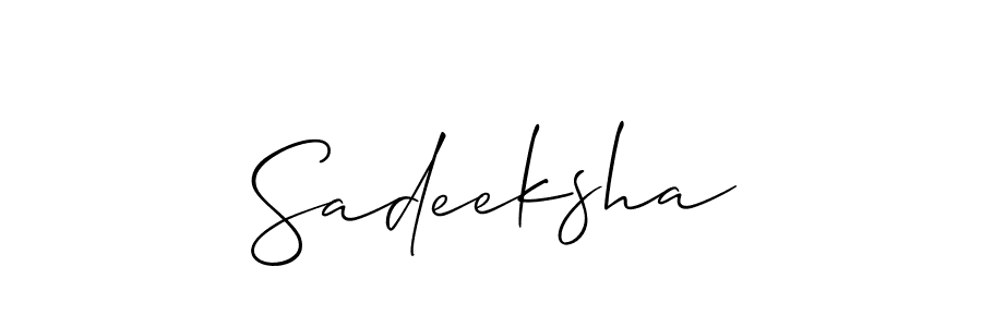 if you are searching for the best signature style for your name Sadeeksha. so please give up your signature search. here we have designed multiple signature styles  using Allison_Script. Sadeeksha signature style 2 images and pictures png