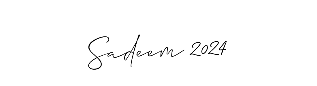 Make a beautiful signature design for name Sadeem 2024. With this signature (Allison_Script) style, you can create a handwritten signature for free. Sadeem 2024 signature style 2 images and pictures png