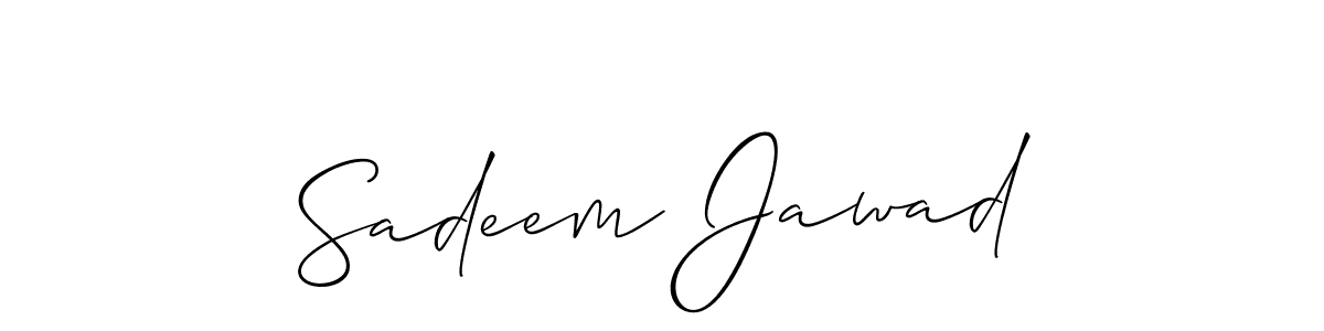 Also You can easily find your signature by using the search form. We will create Sadeem Jawad name handwritten signature images for you free of cost using Allison_Script sign style. Sadeem Jawad signature style 2 images and pictures png