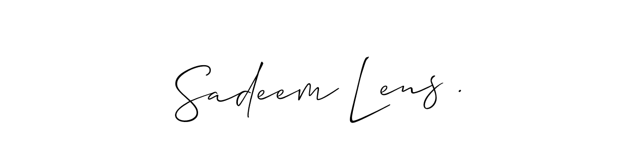 You should practise on your own different ways (Allison_Script) to write your name (Sadeem Lens .) in signature. don't let someone else do it for you. Sadeem Lens . signature style 2 images and pictures png