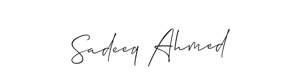 Once you've used our free online signature maker to create your best signature Allison_Script style, it's time to enjoy all of the benefits that Sadeeq Ahmed name signing documents. Sadeeq Ahmed signature style 2 images and pictures png