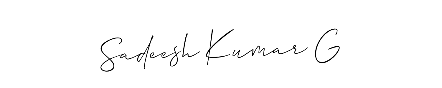 Make a beautiful signature design for name Sadeesh Kumar G. Use this online signature maker to create a handwritten signature for free. Sadeesh Kumar G signature style 2 images and pictures png