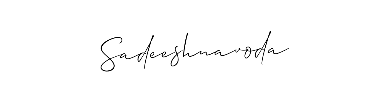 You should practise on your own different ways (Allison_Script) to write your name (Sadeeshnavoda) in signature. don't let someone else do it for you. Sadeeshnavoda signature style 2 images and pictures png