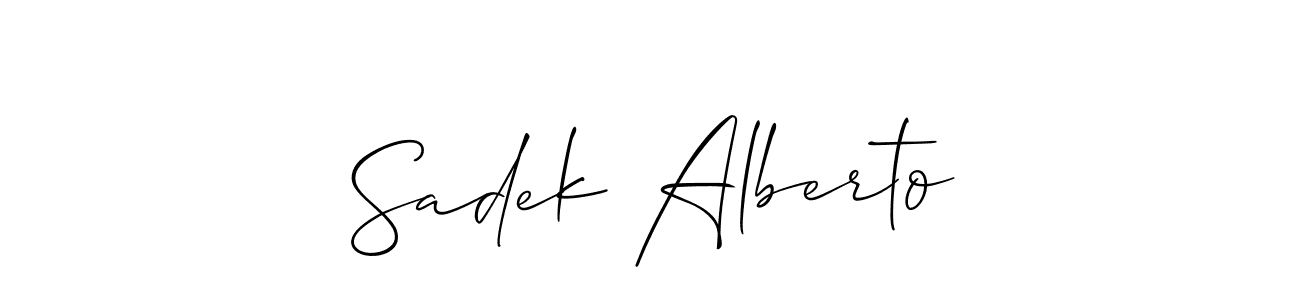 Also we have Sadek Alberto name is the best signature style. Create professional handwritten signature collection using Allison_Script autograph style. Sadek Alberto signature style 2 images and pictures png