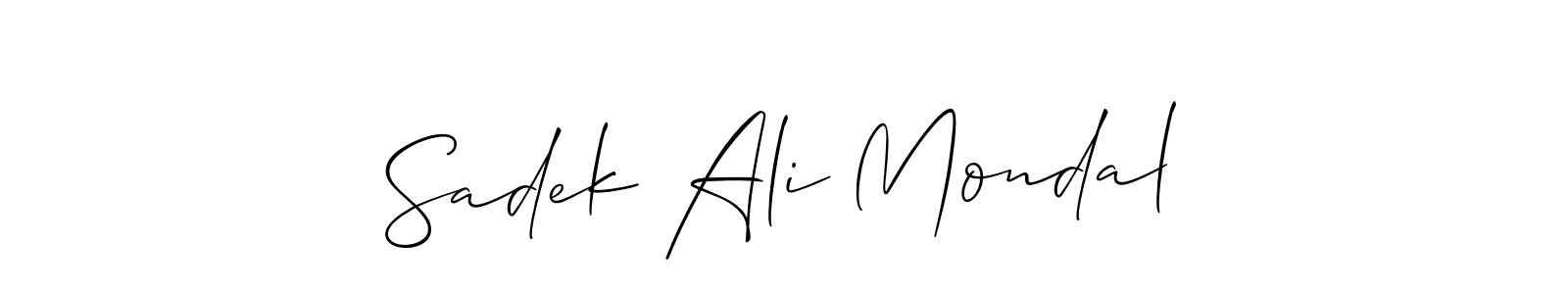 Sadek Ali Mondal stylish signature style. Best Handwritten Sign (Allison_Script) for my name. Handwritten Signature Collection Ideas for my name Sadek Ali Mondal. Sadek Ali Mondal signature style 2 images and pictures png