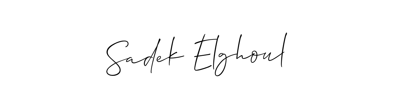 Design your own signature with our free online signature maker. With this signature software, you can create a handwritten (Allison_Script) signature for name Sadek Elghoul. Sadek Elghoul signature style 2 images and pictures png