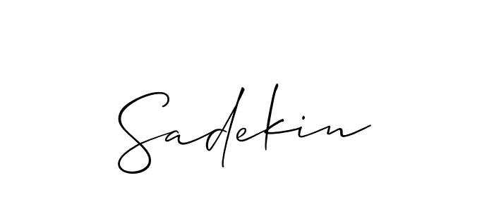 How to make Sadekin signature? Allison_Script is a professional autograph style. Create handwritten signature for Sadekin name. Sadekin signature style 2 images and pictures png