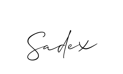 Similarly Allison_Script is the best handwritten signature design. Signature creator online .You can use it as an online autograph creator for name Sadex. Sadex signature style 2 images and pictures png