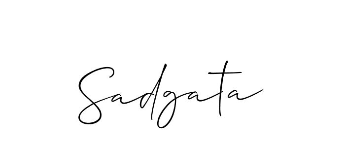 Best and Professional Signature Style for Sadgata. Allison_Script Best Signature Style Collection. Sadgata signature style 2 images and pictures png