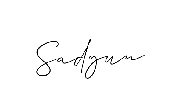 Similarly Allison_Script is the best handwritten signature design. Signature creator online .You can use it as an online autograph creator for name Sadgun. Sadgun signature style 2 images and pictures png