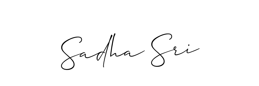 if you are searching for the best signature style for your name Sadha Sri. so please give up your signature search. here we have designed multiple signature styles  using Allison_Script. Sadha Sri signature style 2 images and pictures png