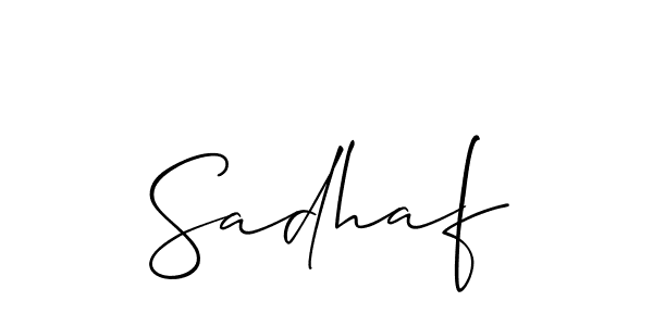 if you are searching for the best signature style for your name Sadhaf. so please give up your signature search. here we have designed multiple signature styles  using Allison_Script. Sadhaf signature style 2 images and pictures png