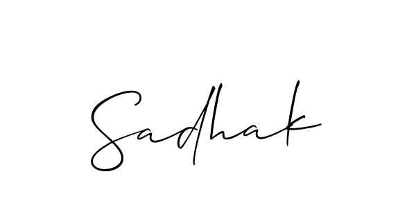 Make a short Sadhak signature style. Manage your documents anywhere anytime using Allison_Script. Create and add eSignatures, submit forms, share and send files easily. Sadhak signature style 2 images and pictures png