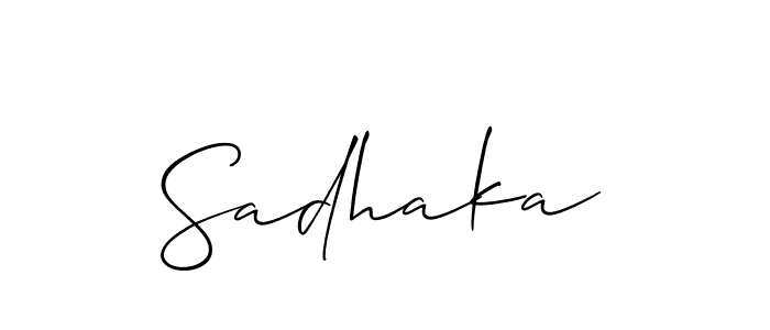 Check out images of Autograph of Sadhaka name. Actor Sadhaka Signature Style. Allison_Script is a professional sign style online. Sadhaka signature style 2 images and pictures png