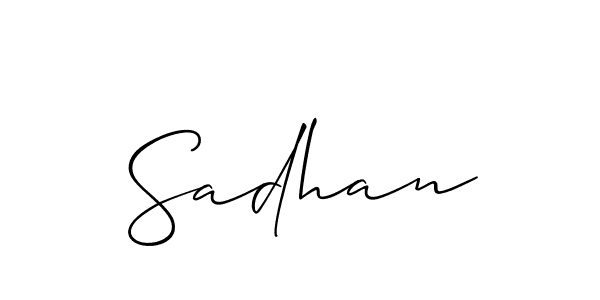 Also we have Sadhan name is the best signature style. Create professional handwritten signature collection using Allison_Script autograph style. Sadhan signature style 2 images and pictures png