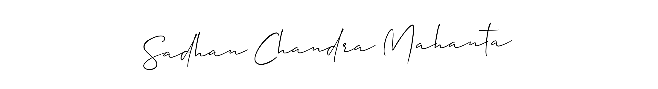 Also You can easily find your signature by using the search form. We will create Sadhan Chandra Mahanta name handwritten signature images for you free of cost using Allison_Script sign style. Sadhan Chandra Mahanta signature style 2 images and pictures png