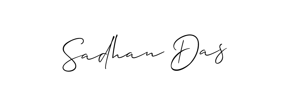 Make a beautiful signature design for name Sadhan Das. With this signature (Allison_Script) style, you can create a handwritten signature for free. Sadhan Das signature style 2 images and pictures png