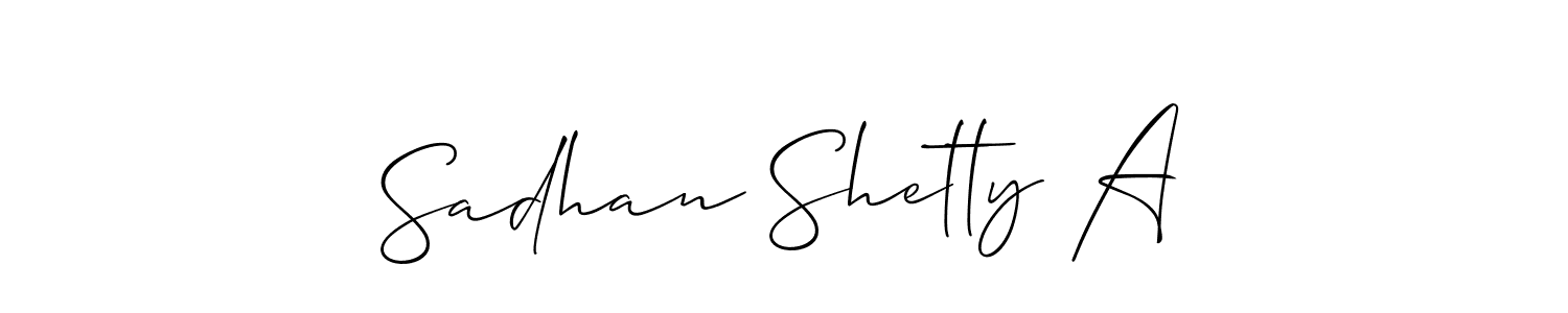 Make a beautiful signature design for name Sadhan Shetty A. Use this online signature maker to create a handwritten signature for free. Sadhan Shetty A signature style 2 images and pictures png