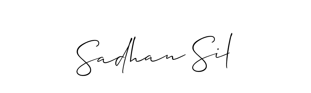 Make a short Sadhan Sil signature style. Manage your documents anywhere anytime using Allison_Script. Create and add eSignatures, submit forms, share and send files easily. Sadhan Sil signature style 2 images and pictures png