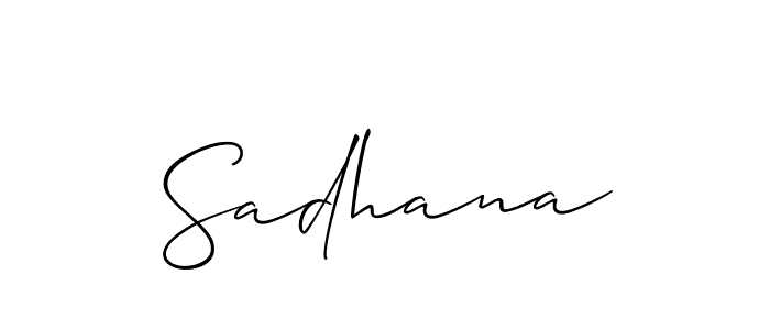 Also we have Sadhana name is the best signature style. Create professional handwritten signature collection using Allison_Script autograph style. Sadhana signature style 2 images and pictures png