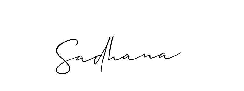 Sadhana  stylish signature style. Best Handwritten Sign (Allison_Script) for my name. Handwritten Signature Collection Ideas for my name Sadhana . Sadhana  signature style 2 images and pictures png