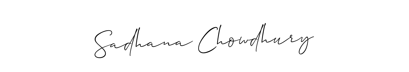 Create a beautiful signature design for name Sadhana Chowdhury. With this signature (Allison_Script) fonts, you can make a handwritten signature for free. Sadhana Chowdhury signature style 2 images and pictures png
