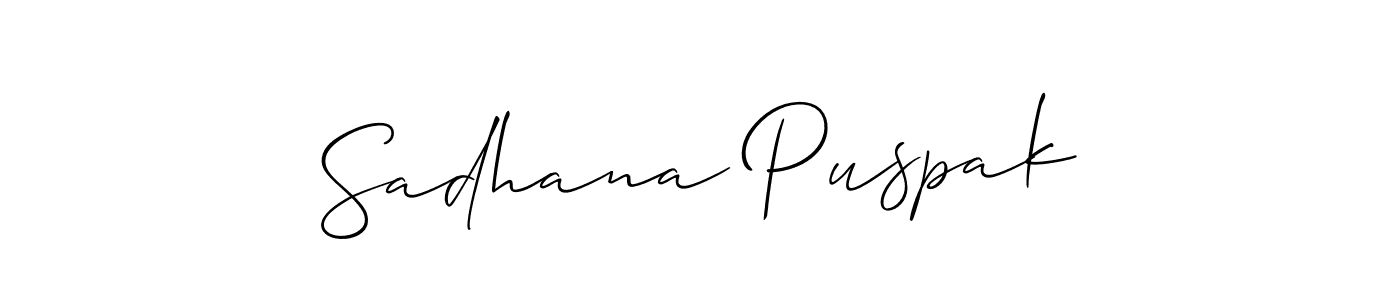 You can use this online signature creator to create a handwritten signature for the name Sadhana Puspak. This is the best online autograph maker. Sadhana Puspak signature style 2 images and pictures png