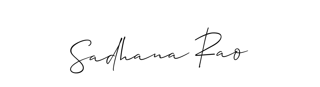 Use a signature maker to create a handwritten signature online. With this signature software, you can design (Allison_Script) your own signature for name Sadhana Rao. Sadhana Rao signature style 2 images and pictures png