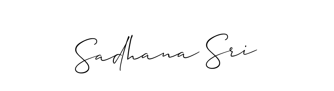 Create a beautiful signature design for name Sadhana Sri. With this signature (Allison_Script) fonts, you can make a handwritten signature for free. Sadhana Sri signature style 2 images and pictures png