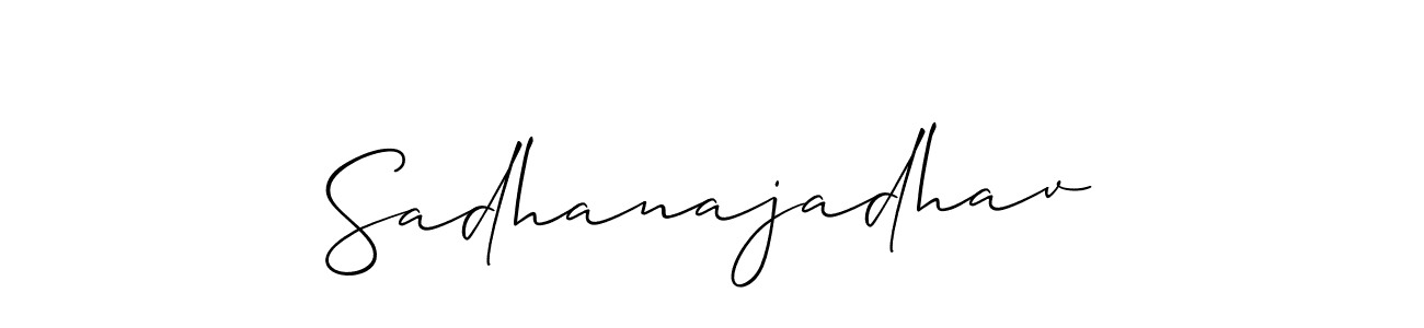 Sadhanajadhav stylish signature style. Best Handwritten Sign (Allison_Script) for my name. Handwritten Signature Collection Ideas for my name Sadhanajadhav. Sadhanajadhav signature style 2 images and pictures png