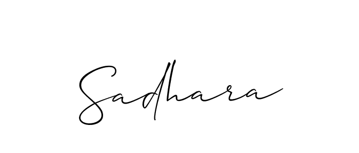 Design your own signature with our free online signature maker. With this signature software, you can create a handwritten (Allison_Script) signature for name Sadhara. Sadhara signature style 2 images and pictures png