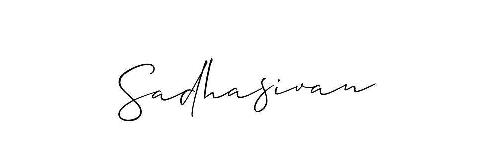 Use a signature maker to create a handwritten signature online. With this signature software, you can design (Allison_Script) your own signature for name Sadhasivan. Sadhasivan signature style 2 images and pictures png