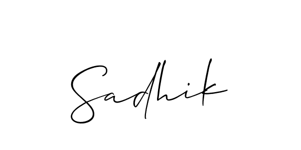 Make a beautiful signature design for name Sadhik. Use this online signature maker to create a handwritten signature for free. Sadhik signature style 2 images and pictures png