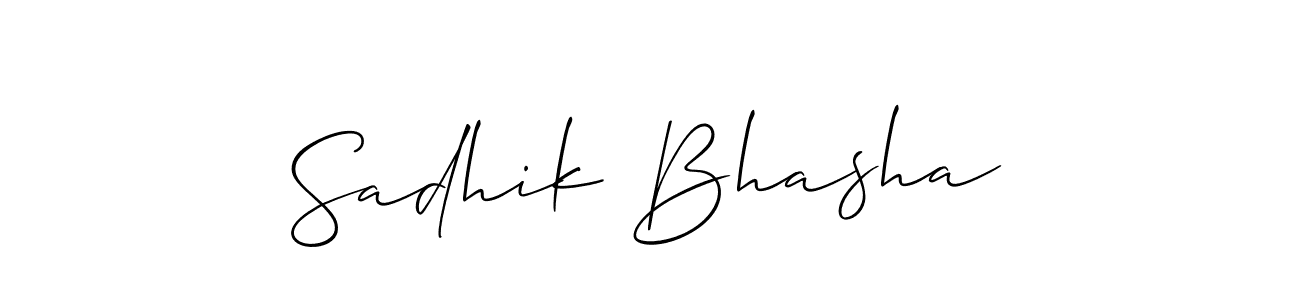 How to make Sadhik Bhasha signature? Allison_Script is a professional autograph style. Create handwritten signature for Sadhik Bhasha name. Sadhik Bhasha signature style 2 images and pictures png