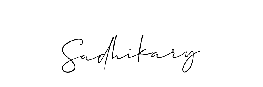 Sadhikary stylish signature style. Best Handwritten Sign (Allison_Script) for my name. Handwritten Signature Collection Ideas for my name Sadhikary. Sadhikary signature style 2 images and pictures png