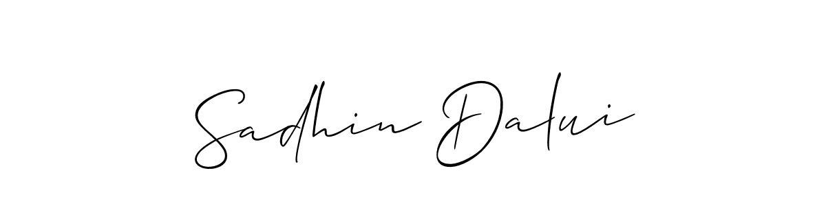 It looks lik you need a new signature style for name Sadhin Dalui. Design unique handwritten (Allison_Script) signature with our free signature maker in just a few clicks. Sadhin Dalui signature style 2 images and pictures png